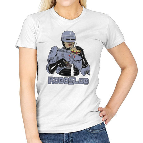 RoboSlob - Womens T-Shirts RIPT Apparel Small / White