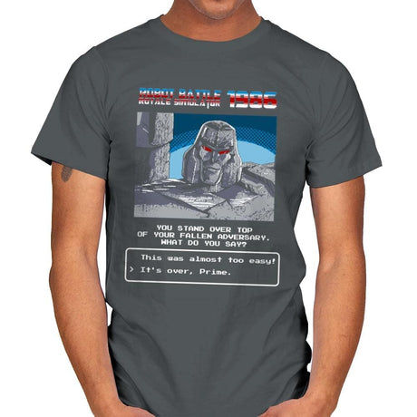 Robot Battle Royale Simulator 1986 Exclusive - Mens T-Shirts RIPT Apparel Small / Charcoal