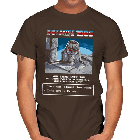 Robot Battle Royale Simulator 1986 Exclusive - Mens T-Shirts RIPT Apparel Small / Dark Chocolate