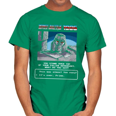Robot Battle Royale Simulator 1986 Exclusive - Mens T-Shirts RIPT Apparel Small / Kelly Green