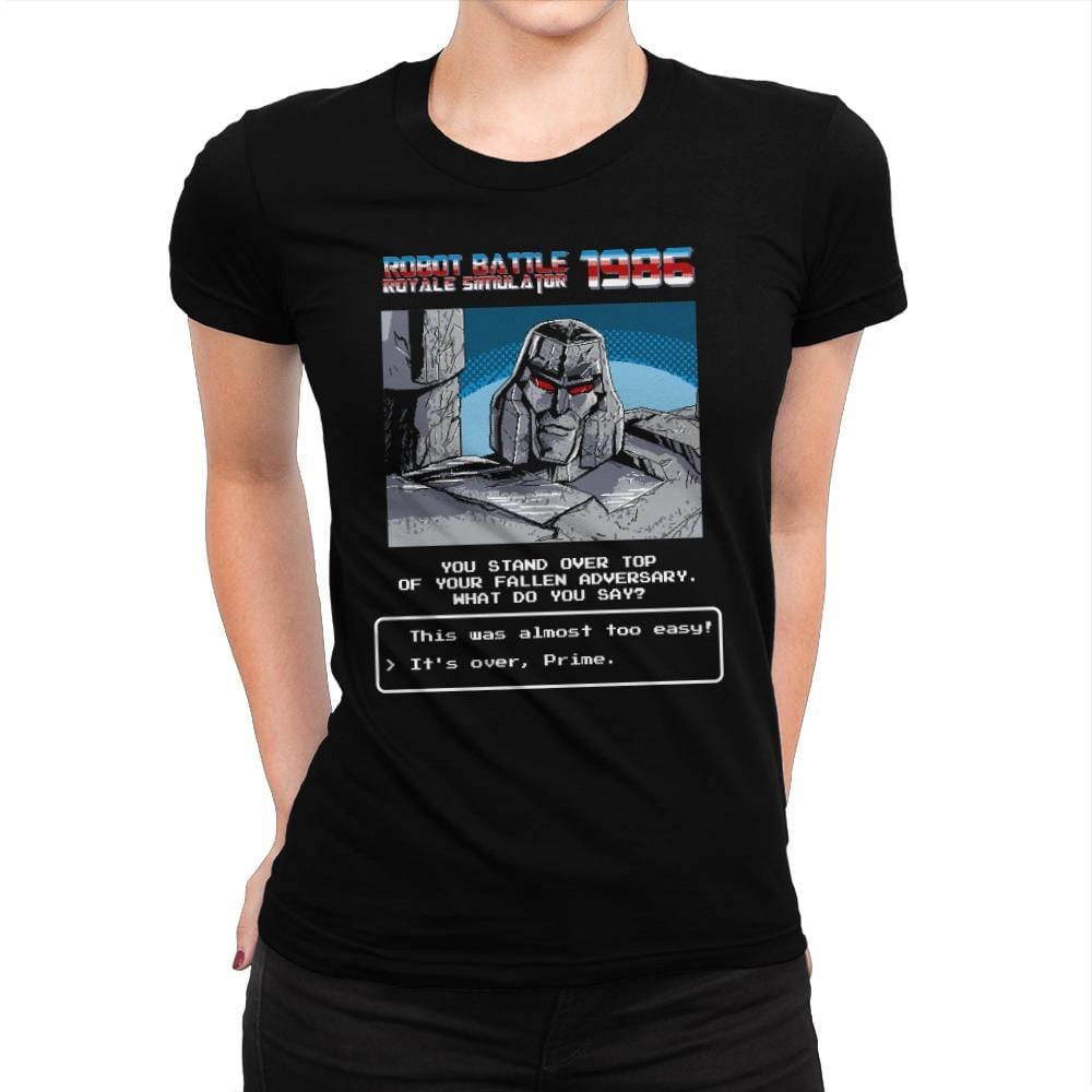 Robot Battle Royale Simulator 1986 Exclusive - Womens Premium T-Shirts RIPT Apparel Small / Indigo