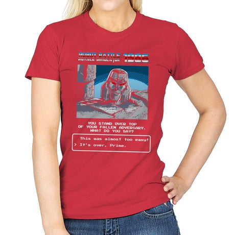 Robot Battle Royale Simulator 1986 Exclusive - Womens T-Shirts RIPT Apparel Small / Red