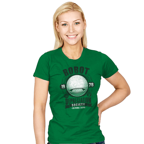 Robot Depreciation Society - Womens T-Shirts RIPT Apparel