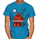 Robot Exam! - Mens T-Shirts RIPT Apparel Small / Sapphire
