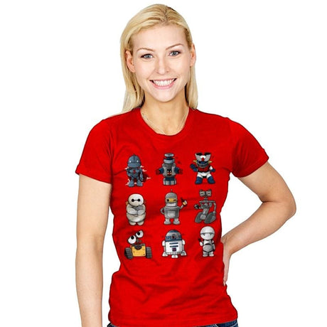 Robot Kawaii - Womens T-Shirts RIPT Apparel Small / Red
