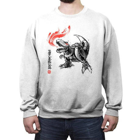 Robot Lizard King - Crew Neck Sweatshirt Crew Neck Sweatshirt RIPT Apparel