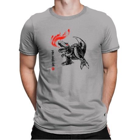 Robot Lizard King Exclusive - Mens Premium T-Shirts RIPT Apparel Small / Light Grey