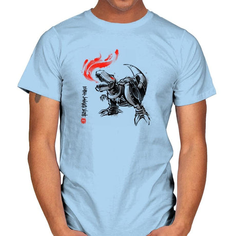 Robot Lizard King Exclusive - Mens T-Shirts RIPT Apparel Small / Light Blue