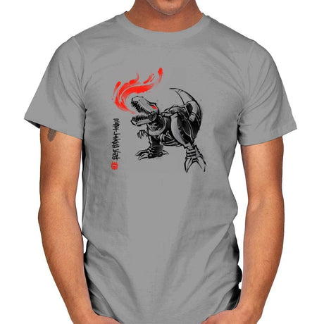 Robot Lizard King Exclusive - Mens T-Shirts RIPT Apparel Small / Sport Grey