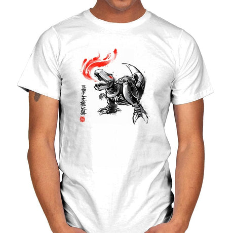 Robot Lizard King Exclusive - Mens T-Shirts RIPT Apparel Small / White