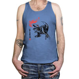 Robot Lizard King Exclusive - Tanktop Tanktop RIPT Apparel X-Small / Blue Triblend