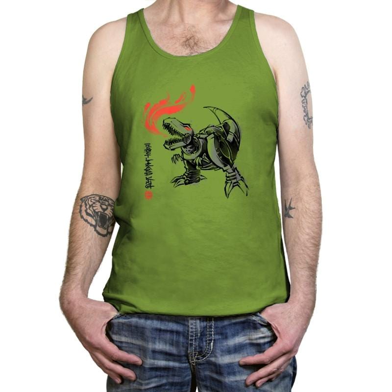 Robot Lizard King Exclusive - Tanktop Tanktop RIPT Apparel X-Small / Leaf