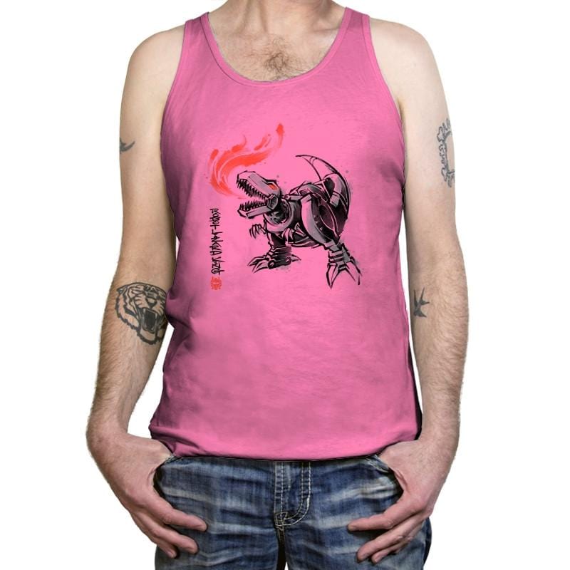 Robot Lizard King Exclusive - Tanktop Tanktop RIPT Apparel X-Small / Neon Pink