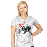 Robot Lizard King - Womens T-Shirts RIPT Apparel Small / White