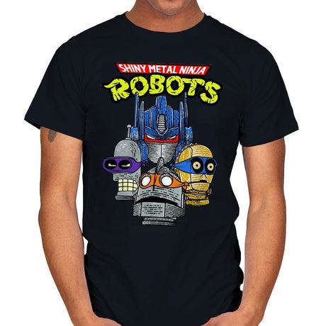 Robot Ninjas - Mens T-Shirts RIPT Apparel Small / Black