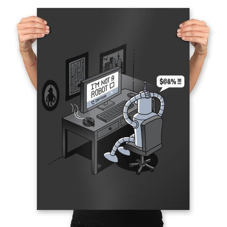 Robot Problems - Prints Posters RIPT Apparel 18x24 / Charcoal