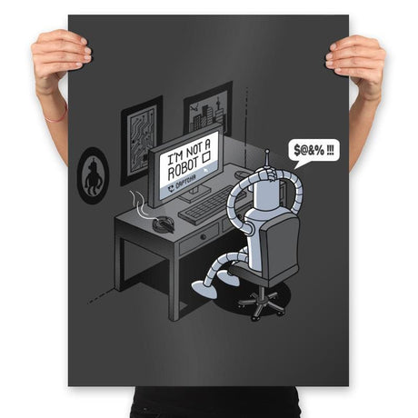Robot Problems - Prints Posters RIPT Apparel 18x24 / Charcoal