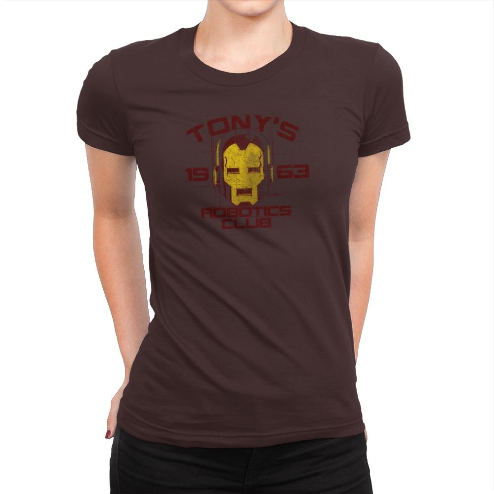 Robotics Club Exclusive - Womens Premium T-Shirts RIPT Apparel Small / Dark Chocolate