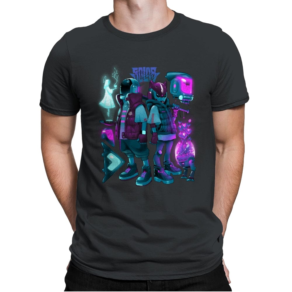 Robots & Faith - Mens Premium T-Shirts RIPT Apparel Small / Heavy Metal