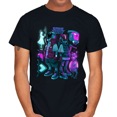 Robots & Faith - Mens T-Shirts RIPT Apparel Small / Black