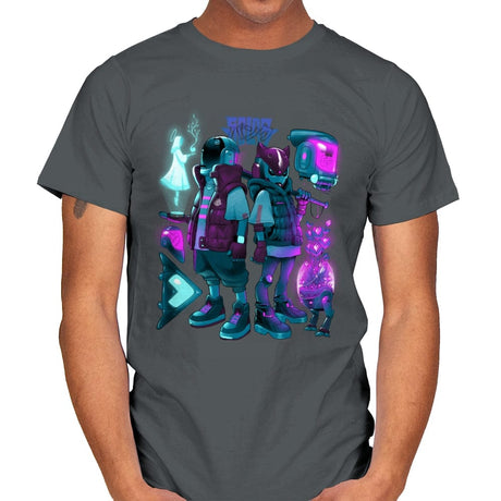 Robots & Faith - Mens T-Shirts RIPT Apparel Small / Charcoal
