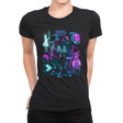 Robots & Faith - Womens Premium T-Shirts RIPT Apparel Small / Black