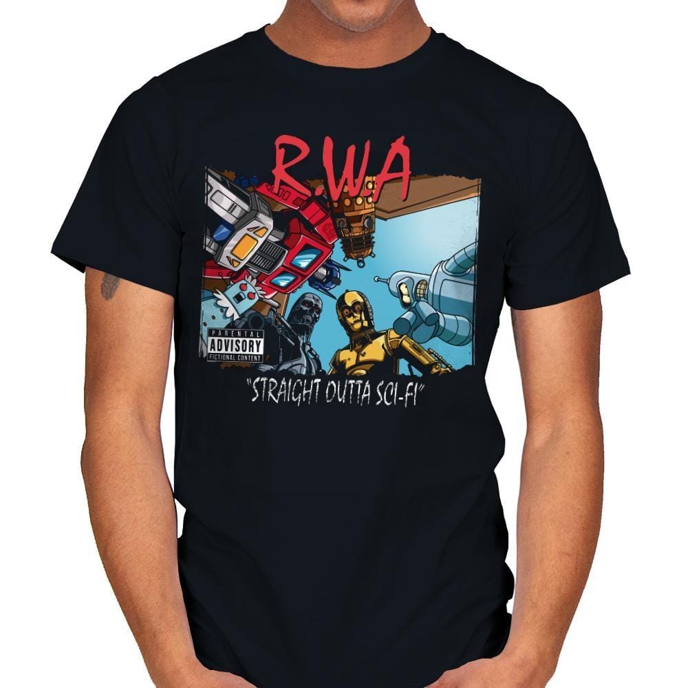 Robots With Attitude - Mens T-Shirts RIPT Apparel Small / Black