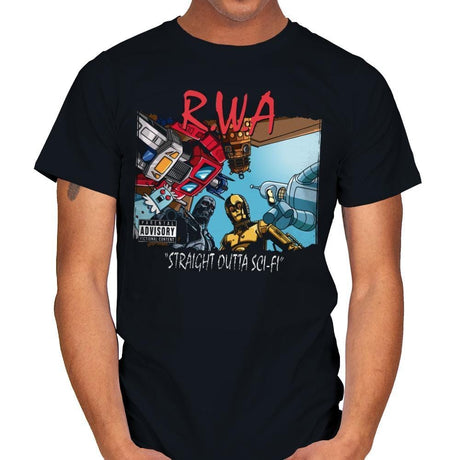 Robots With Attitude - Mens T-Shirts RIPT Apparel Small / Black