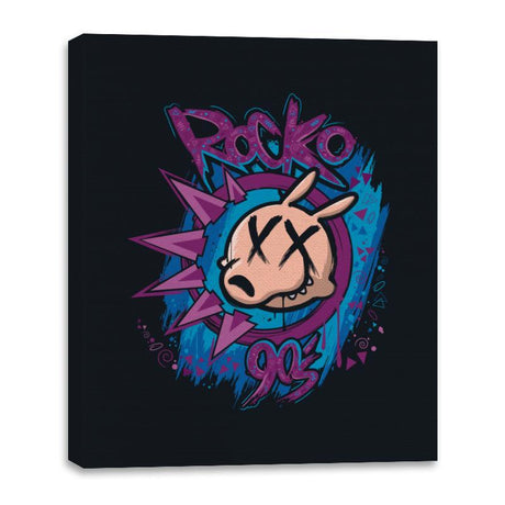 Rock-90s - Canvas Wraps Canvas Wraps RIPT Apparel 16x20 / Black