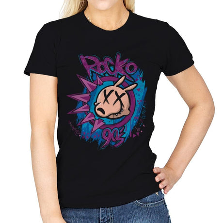 Rock-90s - Womens T-Shirts RIPT Apparel Small / Black