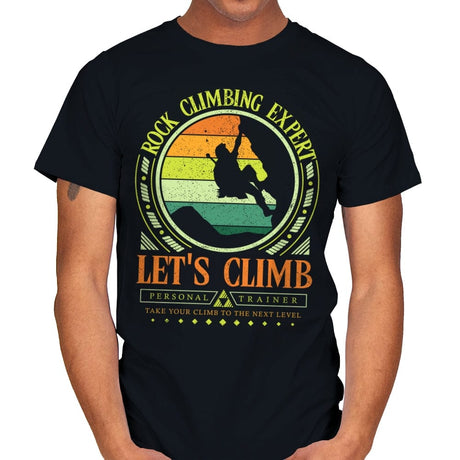 Rock Climbing Expert for Gamers - Mens T-Shirts RIPT Apparel Small / Black