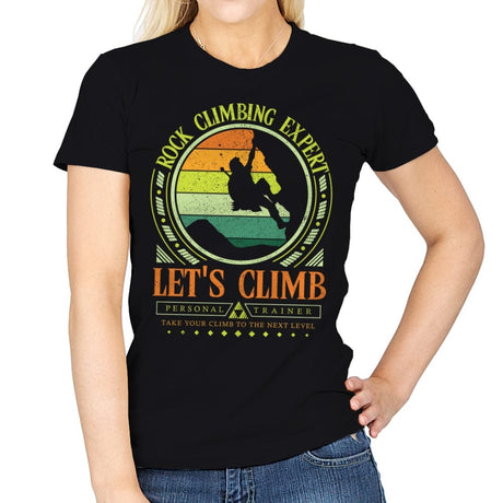 Rock Climbing Expert for Gamers - Womens T-Shirts RIPT Apparel Small / Black