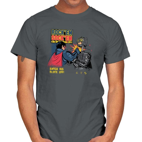 Rock 'em Sock 'em Justice Exclusive - Mens T-Shirts RIPT Apparel Small / Charcoal