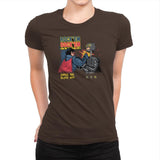 Rock 'em Sock 'em Justice Exclusive - Womens Premium T-Shirts RIPT Apparel Small / Dark Chocolate