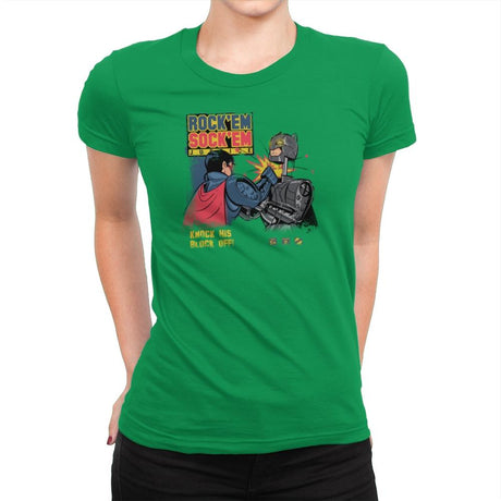 Rock 'em Sock 'em Justice Exclusive - Womens Premium T-Shirts RIPT Apparel Small / Kelly Green