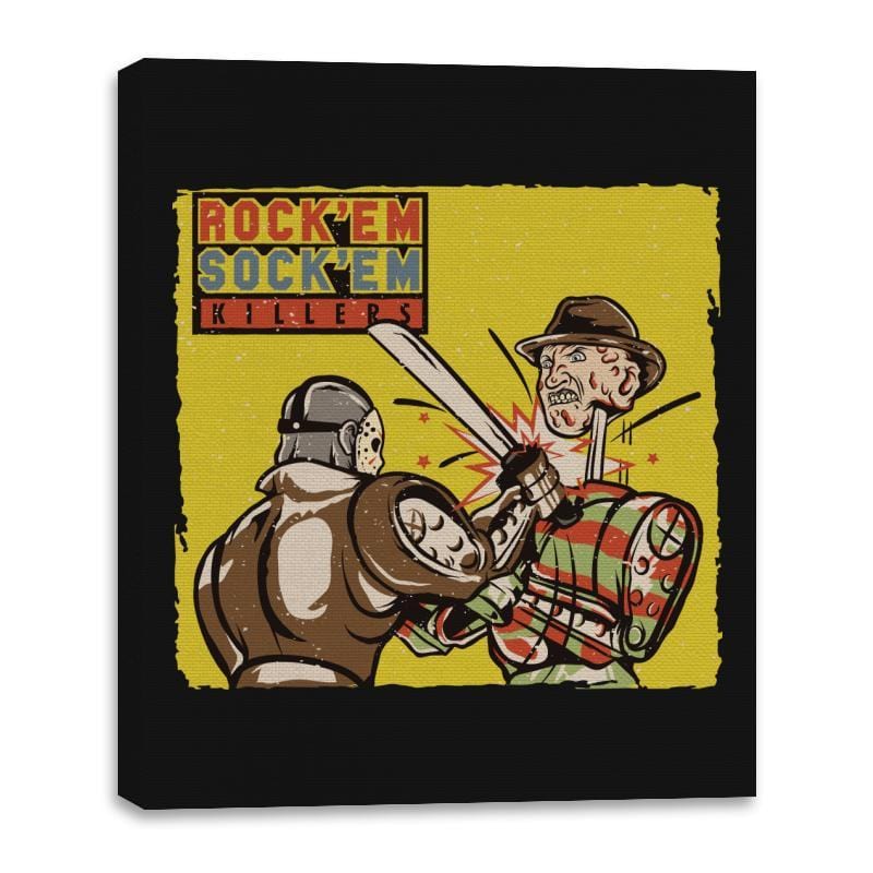 Rock'em Sock'em Killers - Canvas Wraps Canvas Wraps RIPT Apparel 16x20 / Black