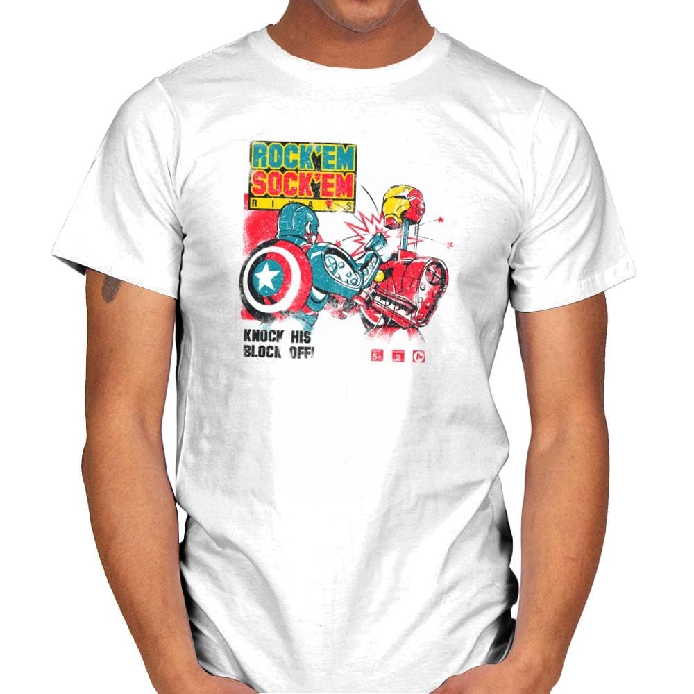 Rock 'em Sock 'em Rivals Exclusive - Mens T-Shirts RIPT Apparel Small / White