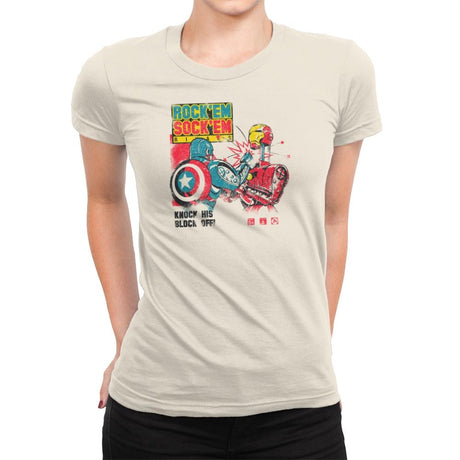 Rock 'em Sock 'em Rivals Exclusive - Womens Premium T-Shirts RIPT Apparel Small / Natural