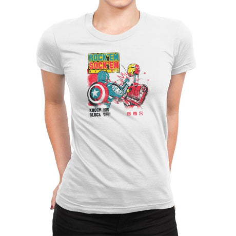 Rock 'em Sock 'em Rivals Exclusive - Womens Premium T-Shirts RIPT Apparel Small / White