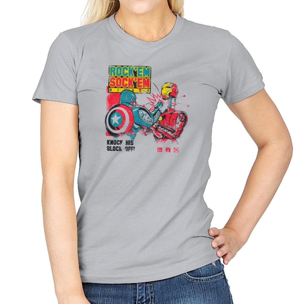 Rock 'em Sock 'em Rivals Exclusive - Womens T-Shirts RIPT Apparel Small / Sport Grey