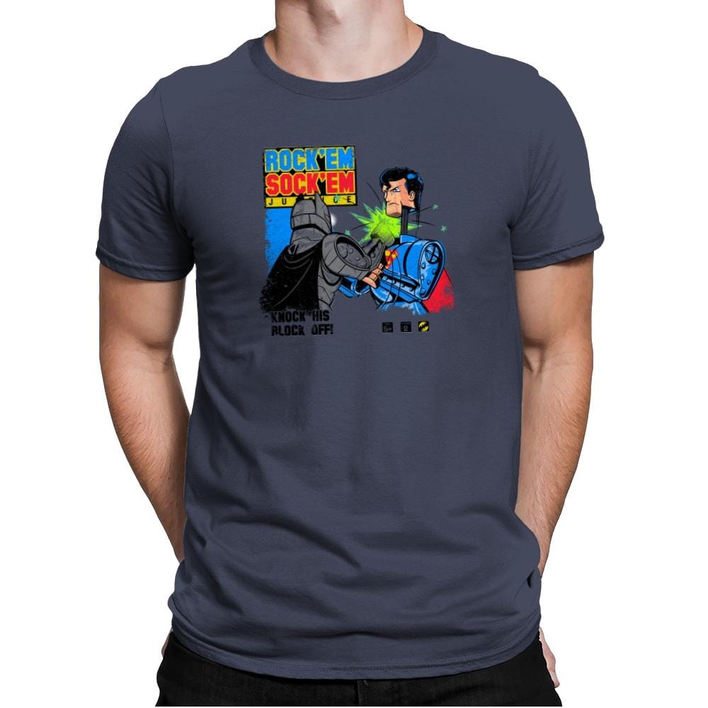 Rock 'em Sock 'em Super Friends Exclusive - Mens Premium T-Shirts RIPT Apparel Small / Indigo