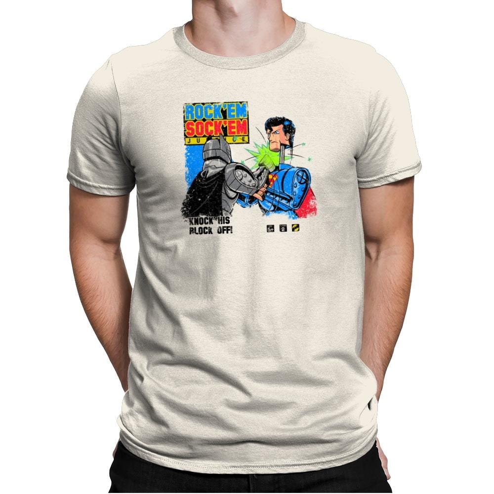 Rock 'em Sock 'em Super Friends Exclusive - Mens Premium T-Shirts RIPT Apparel Small / Natural