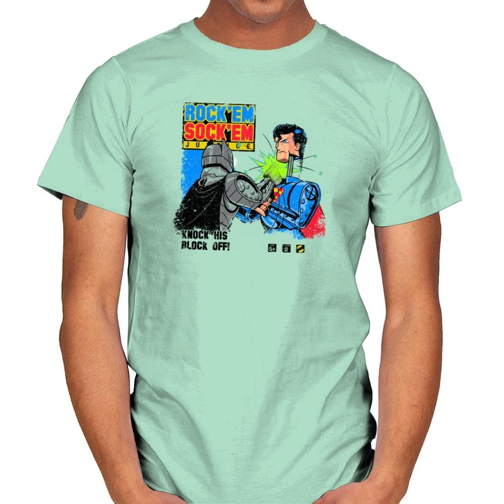 Rock 'em Sock 'em Super Friends Exclusive - Mens T-Shirts RIPT Apparel Small / Mint Green