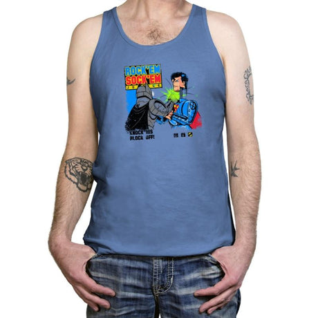 Rock 'em Sock 'em Super Friends Exclusive - Tanktop Tanktop RIPT Apparel X-Small / Blue Triblend