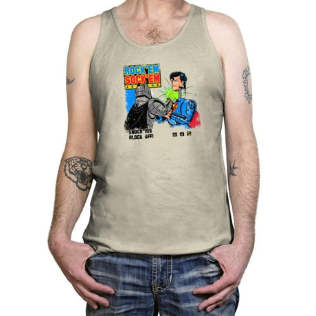 Rock 'em Sock 'em Super Friends Exclusive - Tanktop Tanktop RIPT Apparel X-Small / Oatmeal Triblend