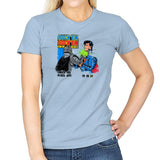 Rock 'em Sock 'em Super Friends Exclusive - Womens T-Shirts RIPT Apparel Small / Light Blue