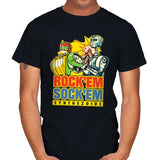 Rock'em Sock'em Synthezoids - Mens T-Shirts RIPT Apparel Small / Black