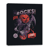 Rock Pumpkin - Canvas Wraps Canvas Wraps RIPT Apparel 16x20 / Black