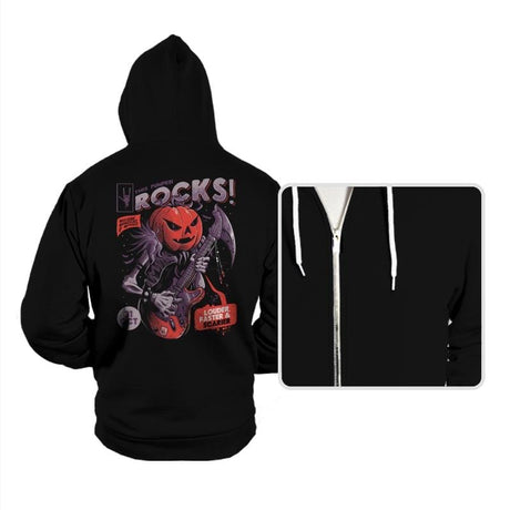 Rock Pumpkin - Hoodies Hoodies RIPT Apparel Small / Black