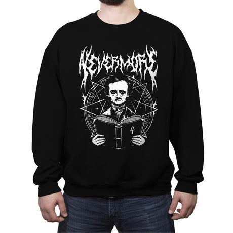 Rocking Nevermore - Crew Neck Sweatshirt Crew Neck Sweatshirt RIPT Apparel